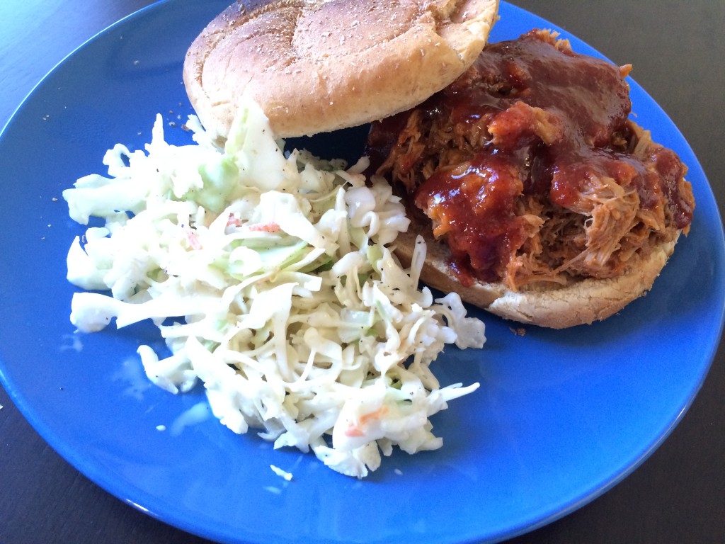 Hard Apple Cider Pulled Pork with Homemade BBQ Sauce and Coleslaw