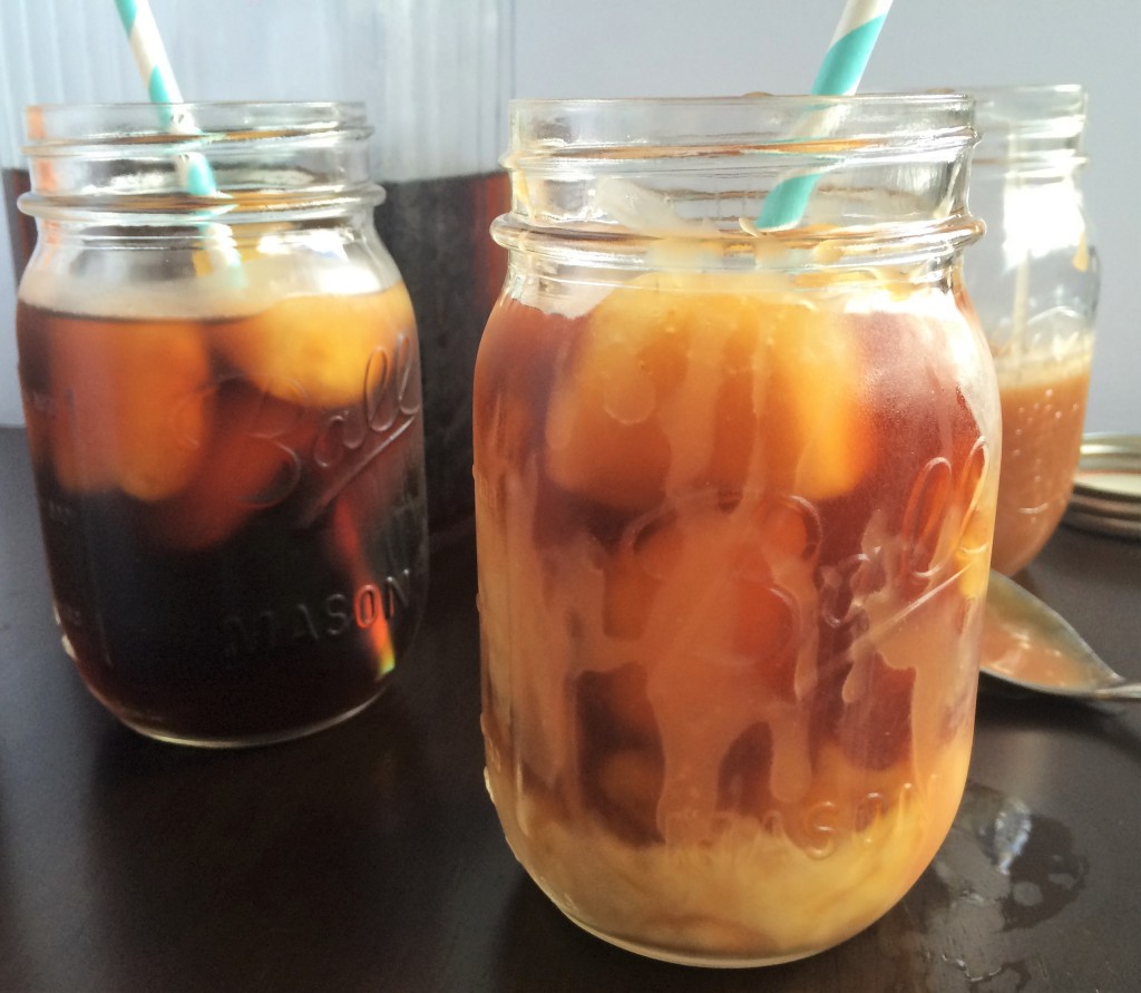 Cold Brew Iced Coffee with Caramel * Once In A Blue Spoon