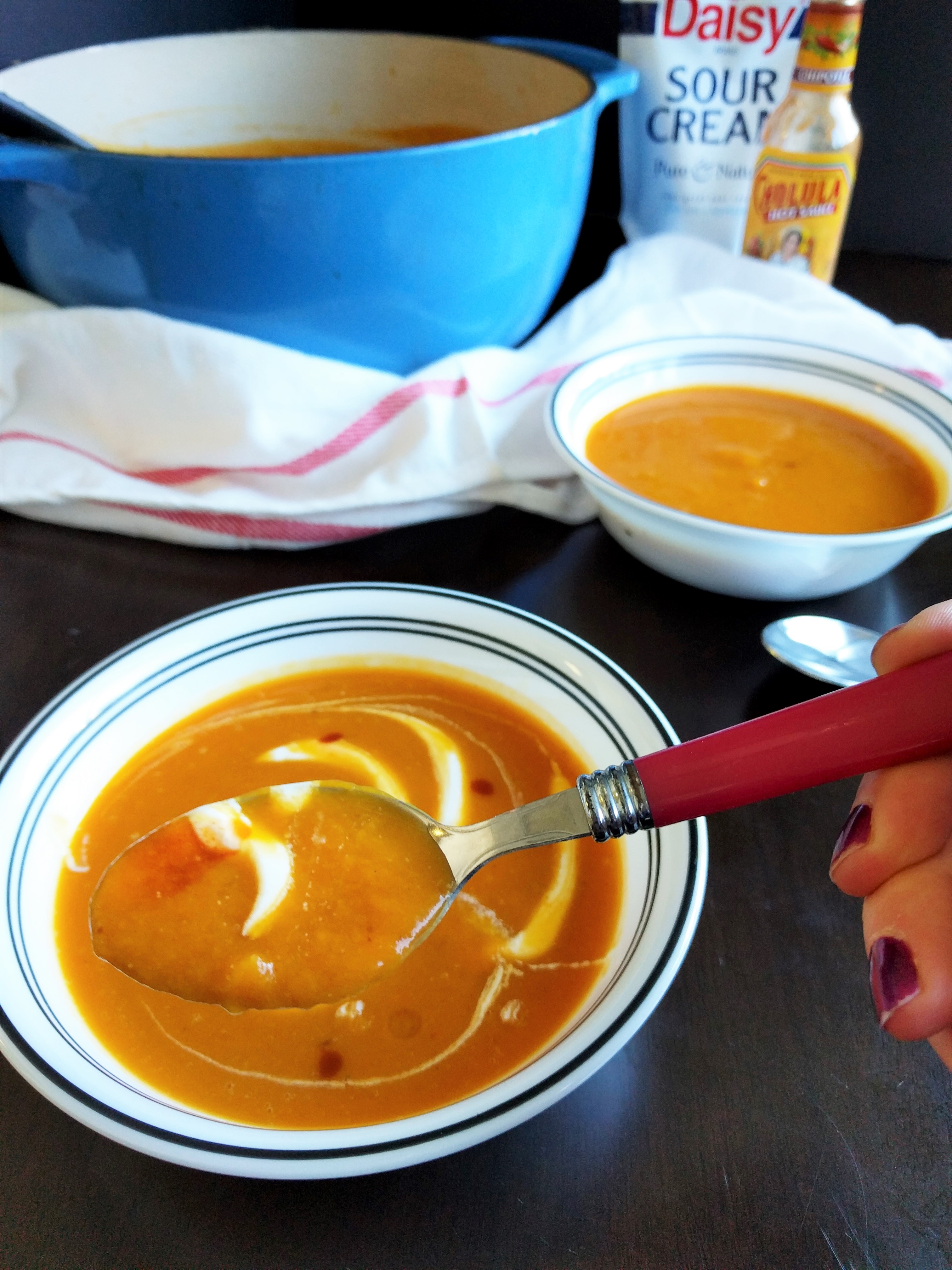 Chipotle Butternut Squash Soup * Once In A Blue Spoon