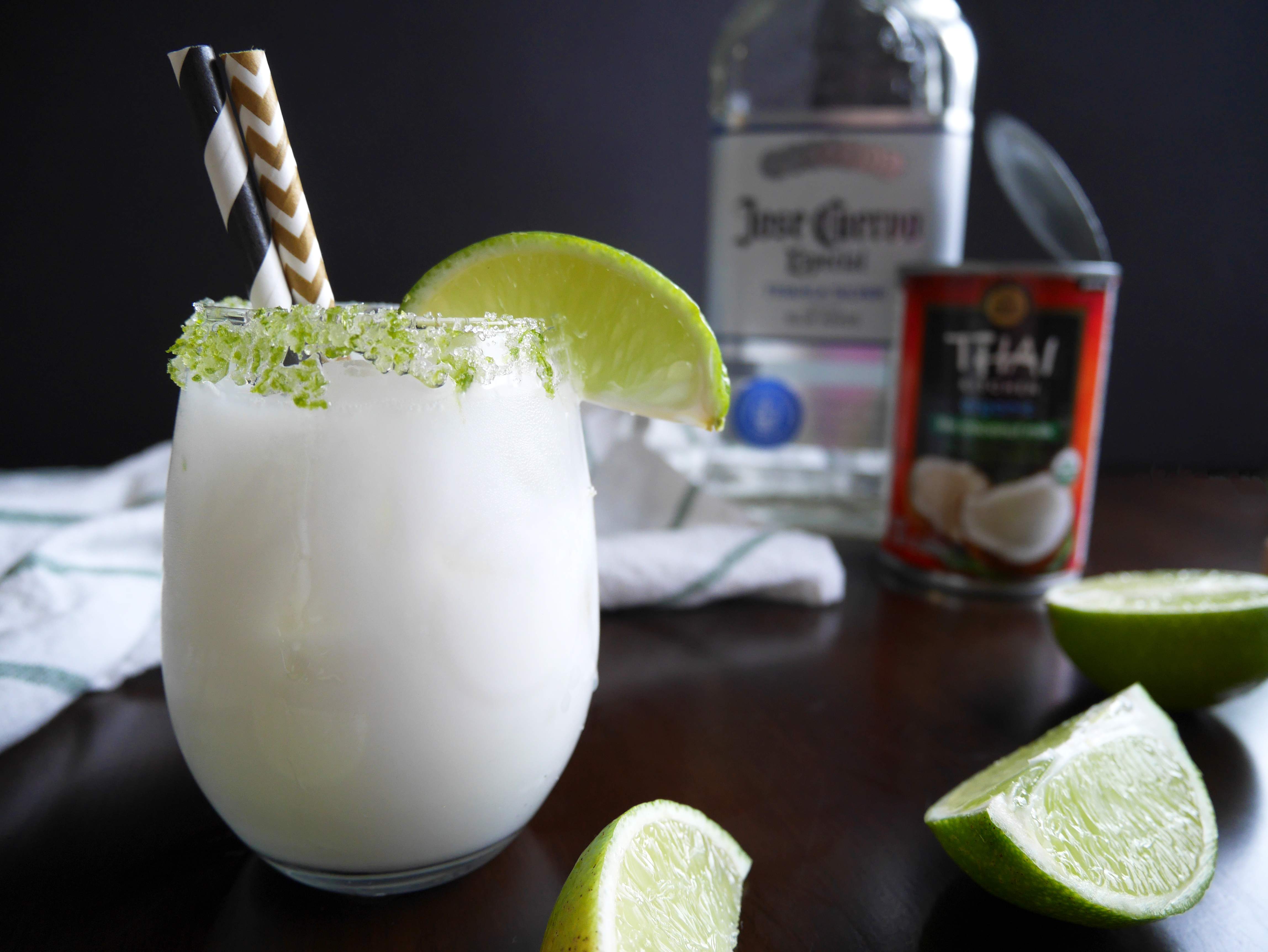 Coconut Lime Margaritas * Once in a Blue Spoon