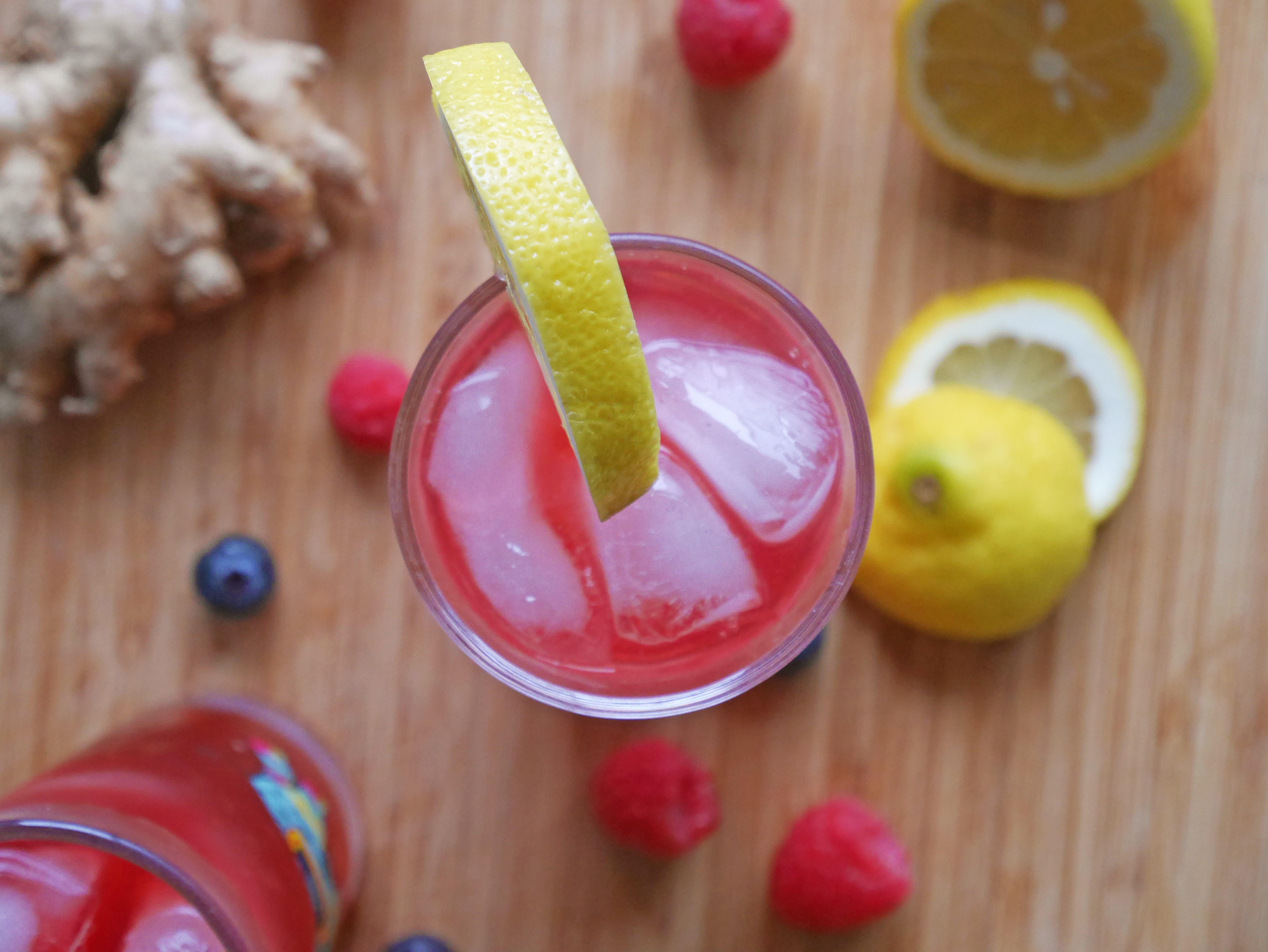 Lemon Berry Ginger Tequila Kombucha Cocktail * Once in a Blue Spoon